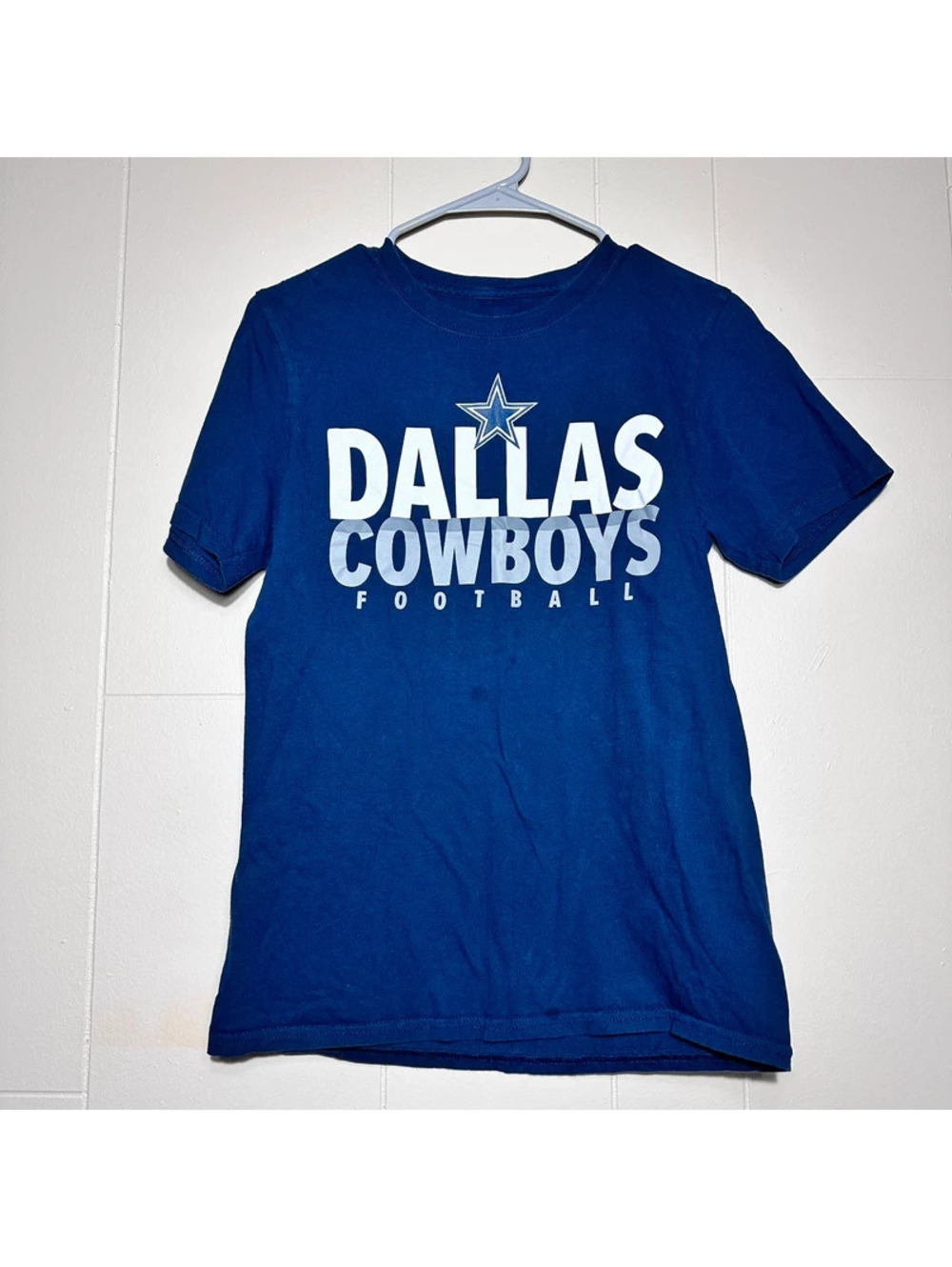 Dallas Cowboys NFL T Shirt Small Navy Blue Football Star Logo Graphic Tee C28